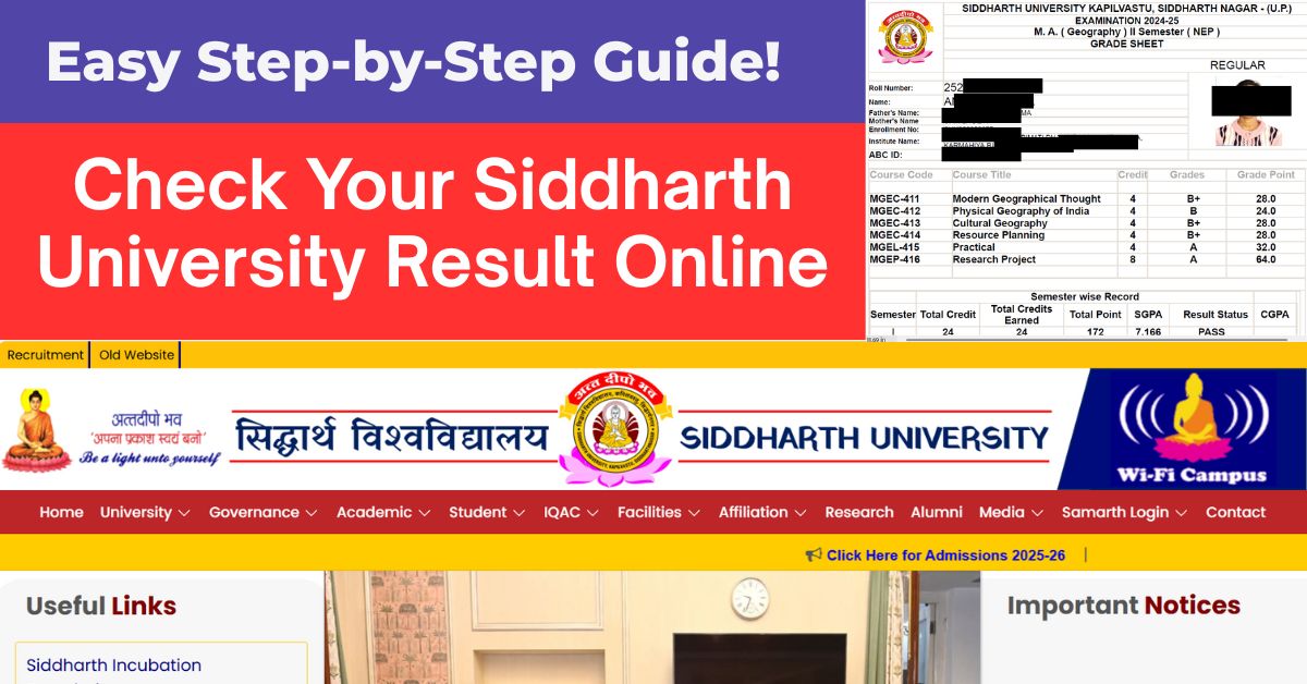Check Your Siddharth University Result Online – Easy Step-by-Step Guide!